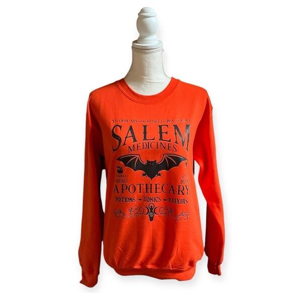 Gildan Other - Fall Halloween Graphic Crewneck Sweater Pullover Salem Apothecary NEW Unisex